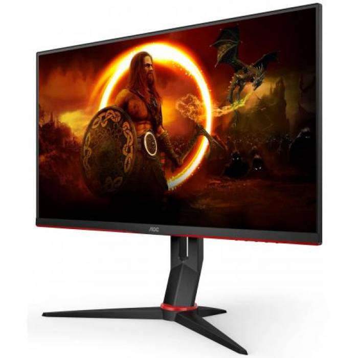 Monitor LED AOC U28G2XU, 28inch, 3840x2160, 1ms, Black