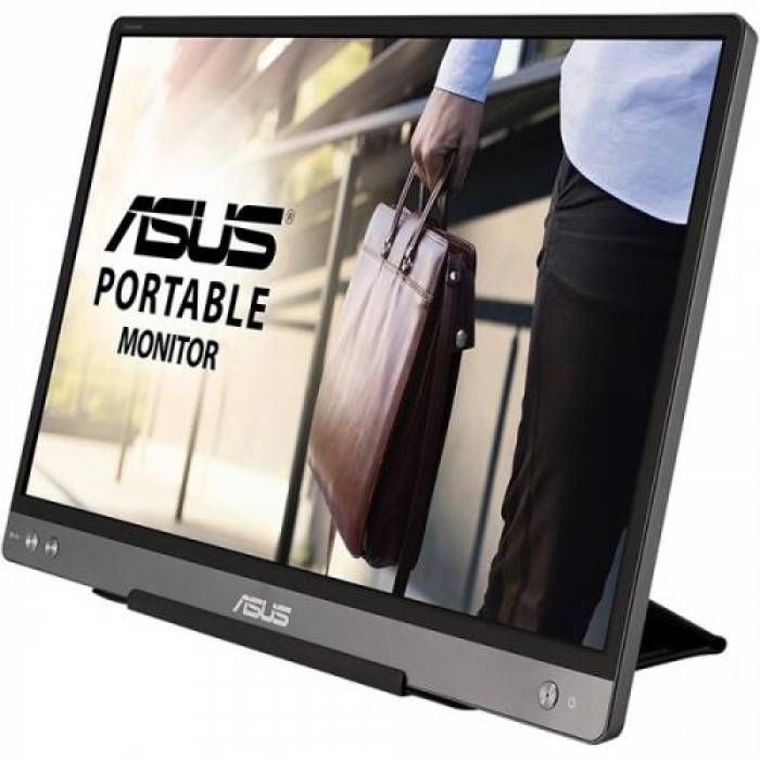 Monitor LED Asus MB14AC, 14inch, 1920x1080, 5ms GTG, Grey