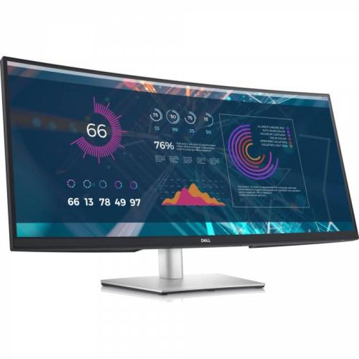 Monitor LED Curbat Dell P3421WM-05, 34inch, 3440x1440, 5ms, Black-Silver