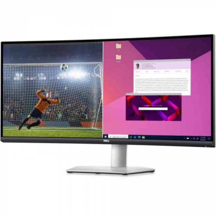 Monitor LED Curbat Dell S3423DWC, 34inch, 3440x1440, 4ms GTG, Black-Silver