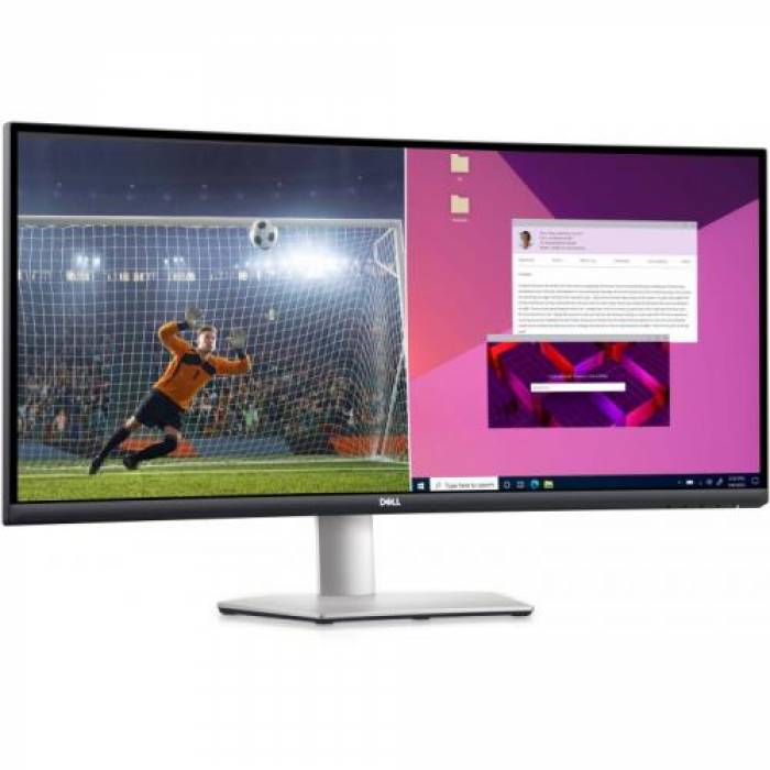 Monitor LED Curbat Dell S3423DWC, 34inch, 3440x1440, 4ms GTG, Black-Silver