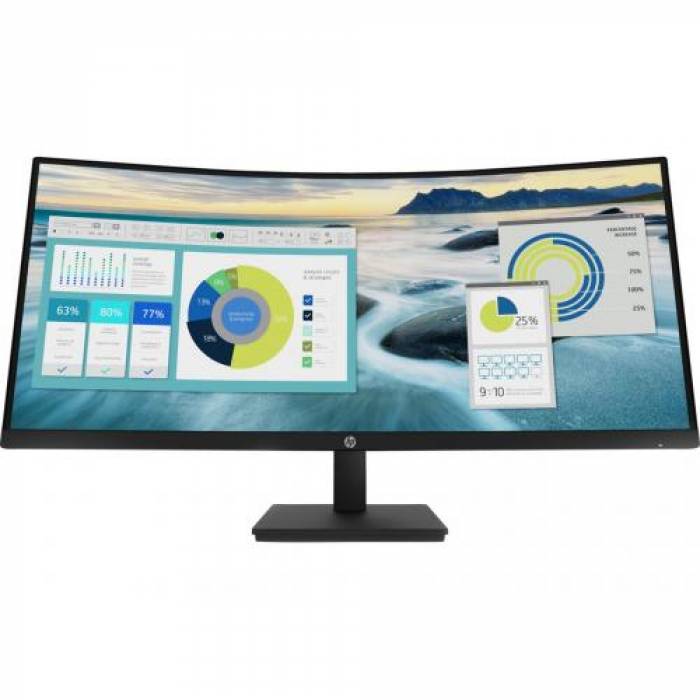 Monitor LED Curbat HP P34hc G4, 34inch, 3440x1440, 5ms GTG, Black