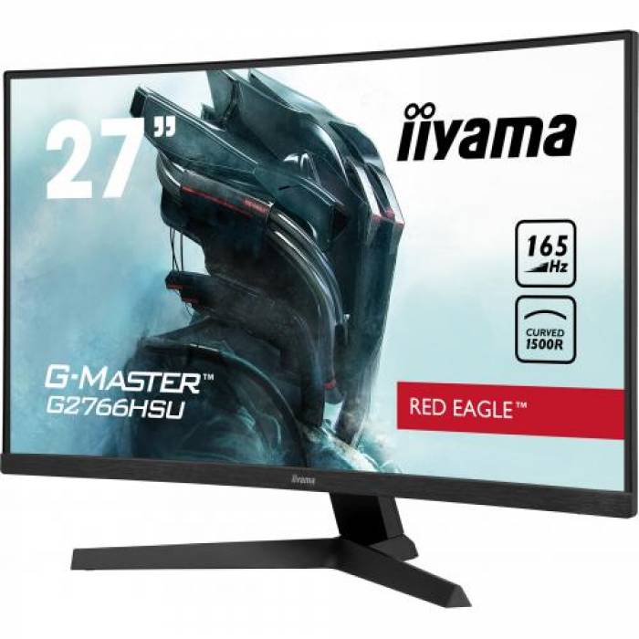 Monitor LED Curbat Iiyama G-MASTER G2766HSU-B1, 27inch, 1920x1080, 1ms, Black