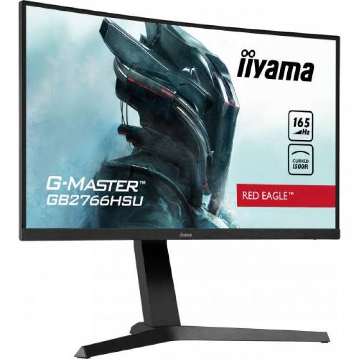 Monitor LED Curbat Iiyama G-MASTER GB2766HSU-B1, 27inch, 1920x1080, 1ms, Black