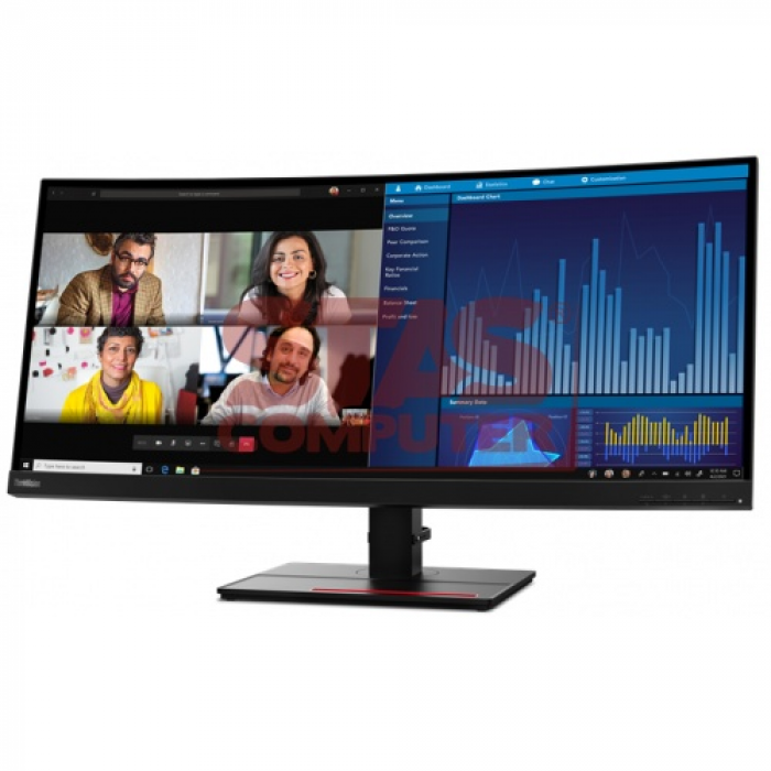 Monitor LED Curbat Lenovo ThinkVision P34w-20, 34.14inch, 3440x1440, 4ms GTG, Raven Black