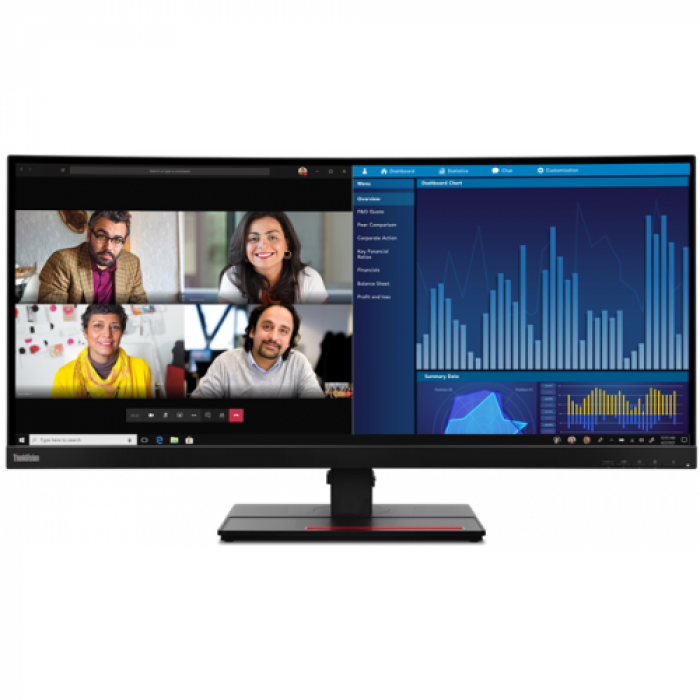 Monitor LED Curbat Lenovo ThinkVision P34w-20, 34inch, 3440x1440, 4ms GTG, Raven Black