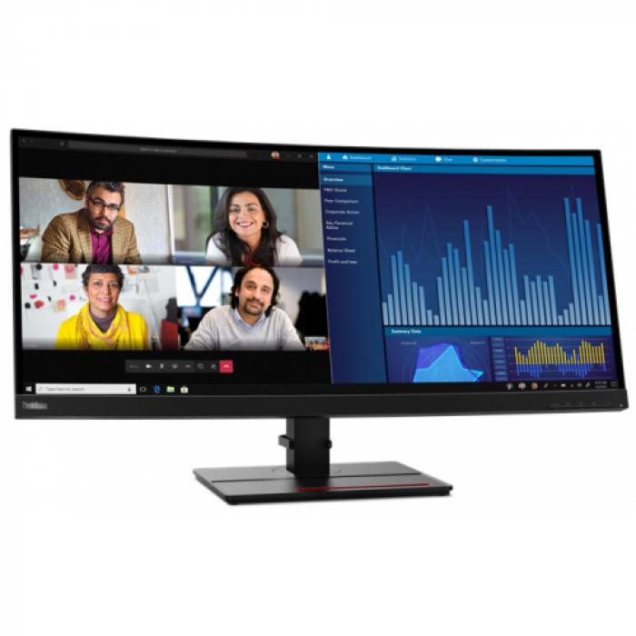 Monitor LED Curbat Lenovo ThinkVision P34w-20, 34inch, 3440x1440, 4ms GTG, Raven Black