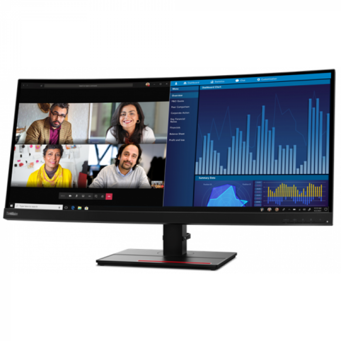 Monitor LED Curbat Lenovo ThinkVision P34w-20, 34inch, 3440x1440, 4ms GTG, Raven Black