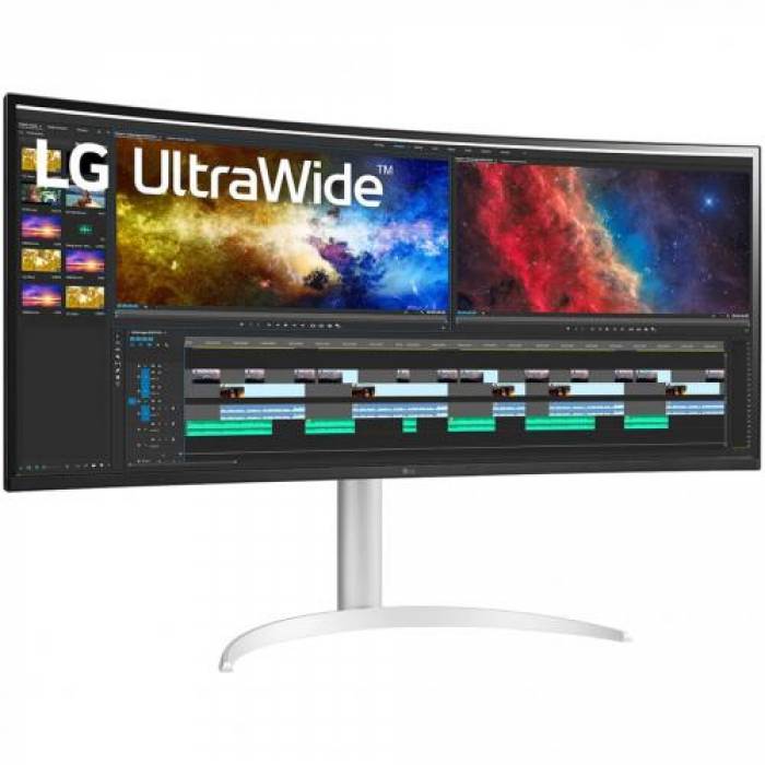 Monitor LED Curbat LG 38WP85C-W, 37.5inch, 3840x1600, 5ms GTG, White