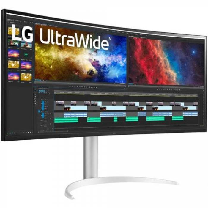 Monitor LED Curbat LG 38WP85C-W, 37.5inch, 3840x1600, 5ms GTG, White