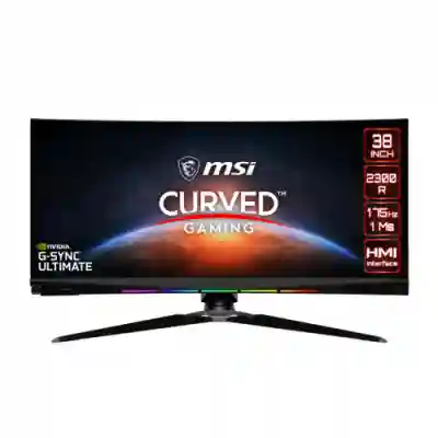 Monitor LED Curbat MSI Optix MEG381CQR Plus, 37.5inch, 3840x1600, 1ms, Black