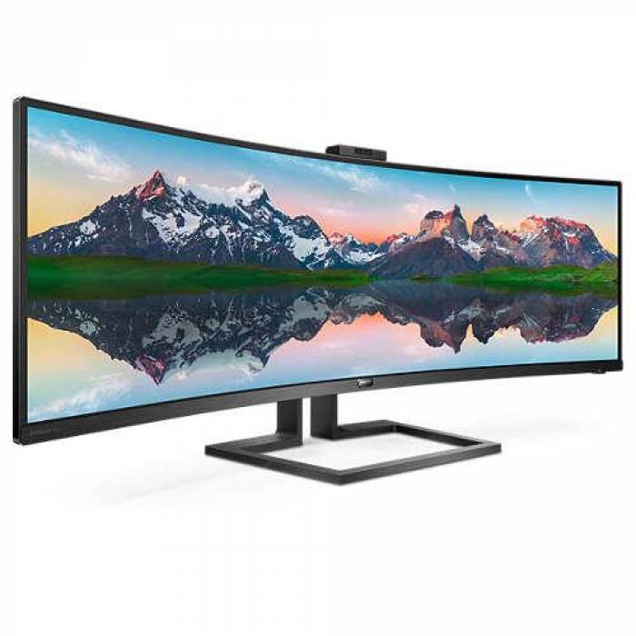 Monitor LED Curbat Philips 499P9H, 49inch, 5120x1440, 5ms GTG, Black