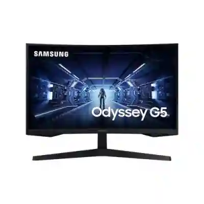 Monitor LED Curbat Samsung Odyssey G5 (2021) LC27G55TQWUXEN, 27inch, 2560x1440, 1ms, Black