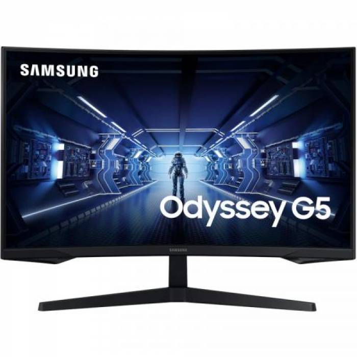 Monitor LED Curbat Samsung Odyssey G5 LC32G55TQBUXEN, 32inch, 2560x1440, 1ms, Black