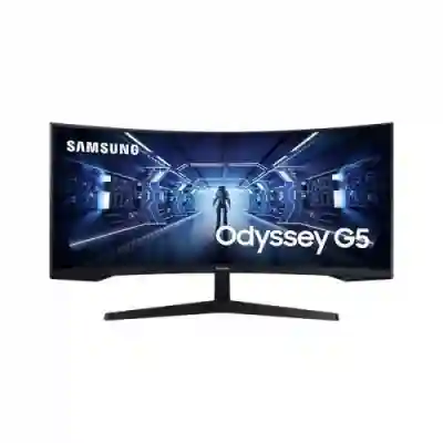 Monitor LED Curbat Samsung Odyssey G5 LC34G55TWWRXEN, 34inch, 3440x1440, 1ms, Black