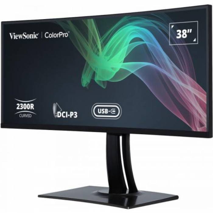 Monitor LED Curbat ViewSonic ColorPro VP3881A, 37.5inch, 3840x1600, 5ms GTG, Black