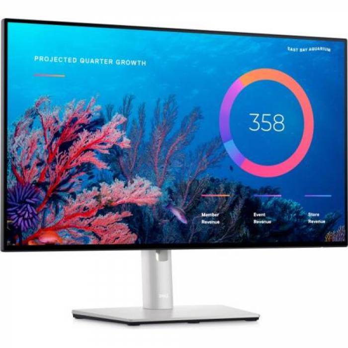 Monitor LED DELL UltraSharp U2422HE, 24inch, 1920x1080, 5ms GTG, Silver