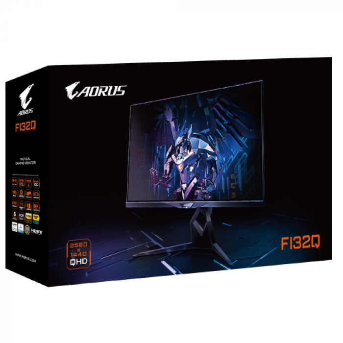 Monitor LED Gigabyte AORUS FI32Q, 31.5inch, 2560x1440, 1ms, Black