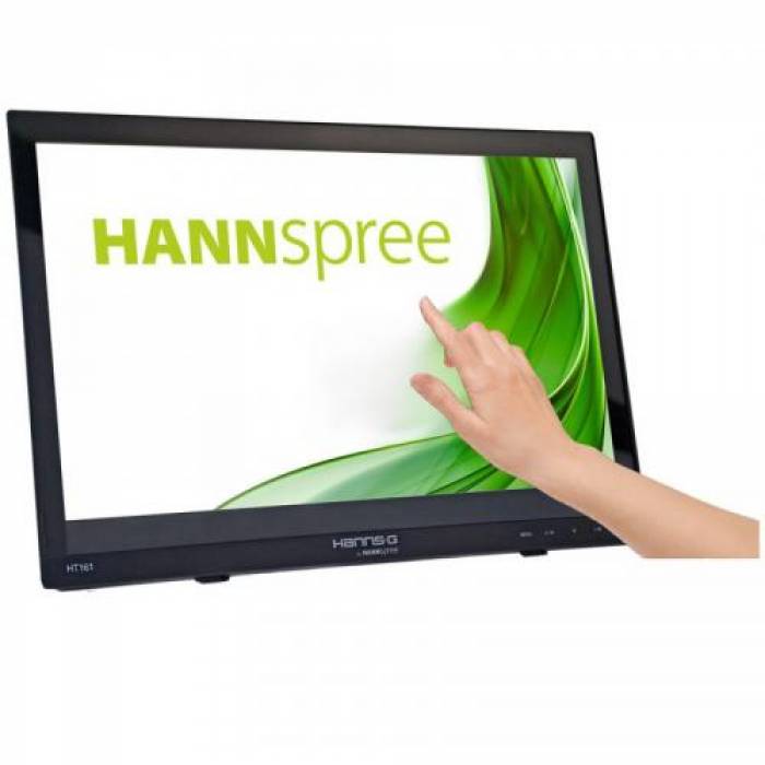 Monitor LED Hannspree HT161HNB, 15.6inch, 1366x768, 12ms, Black