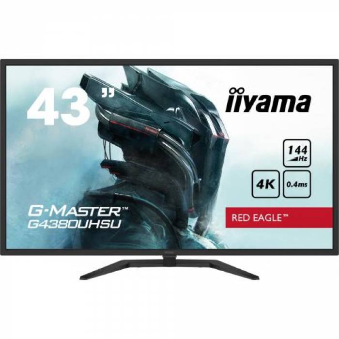 Monitor LED Iiyama G-Master G4380UHSU-B1, 42.5inch, 3840x2160, 0.4ms, Black