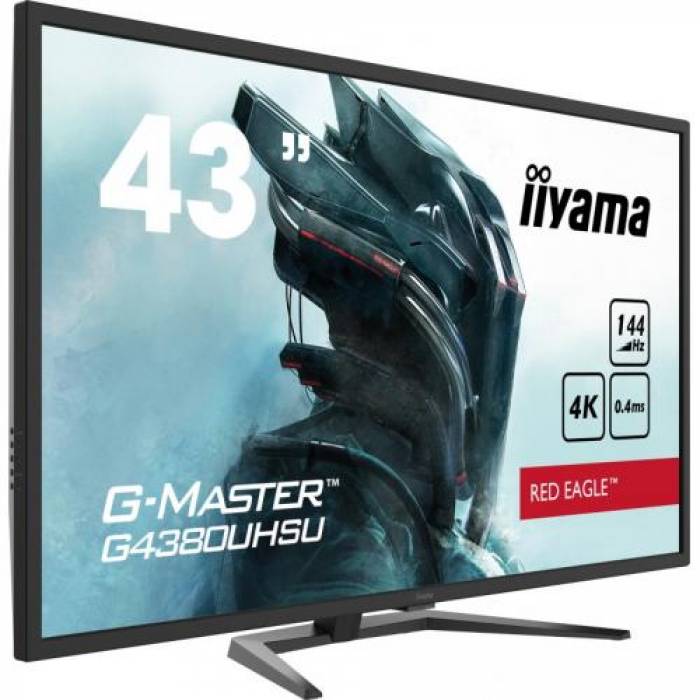 Monitor LED Iiyama G-Master G4380UHSU-B1, 42.5inch, 3840x2160, 0.4ms, Black