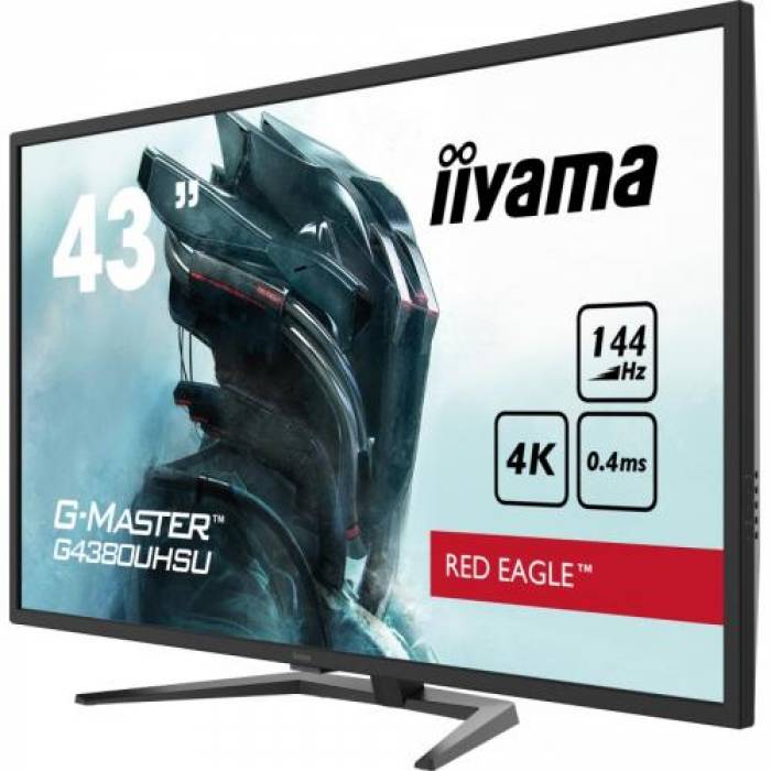 Monitor LED Iiyama G-Master G4380UHSU-B1, 42.5inch, 3840x2160, 0.4ms, Black