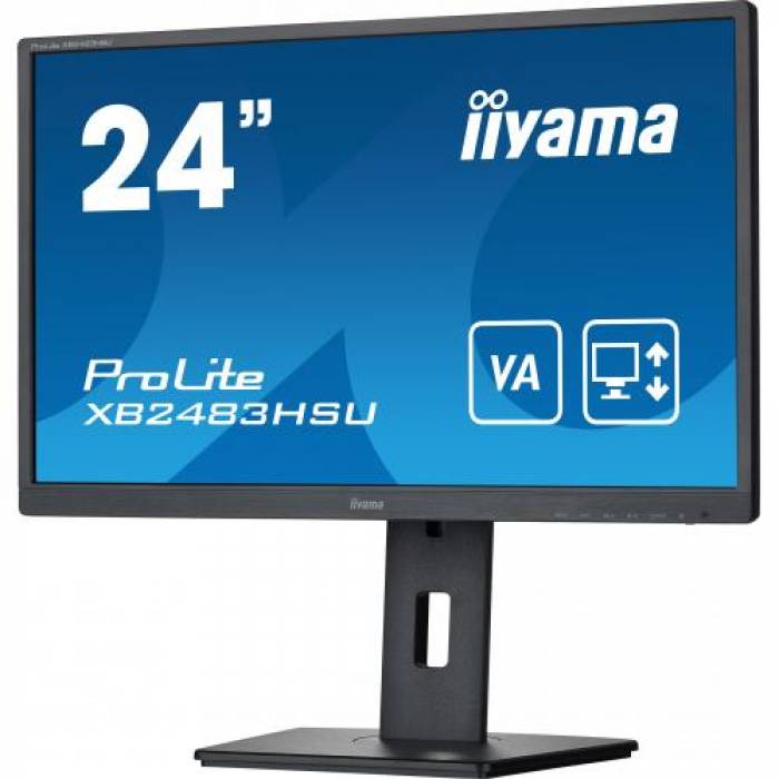 Monitor LED Iiyama ProLite XB2483HSU-B5, 23.8inch, 1920x1080, 4ms GTG, Black