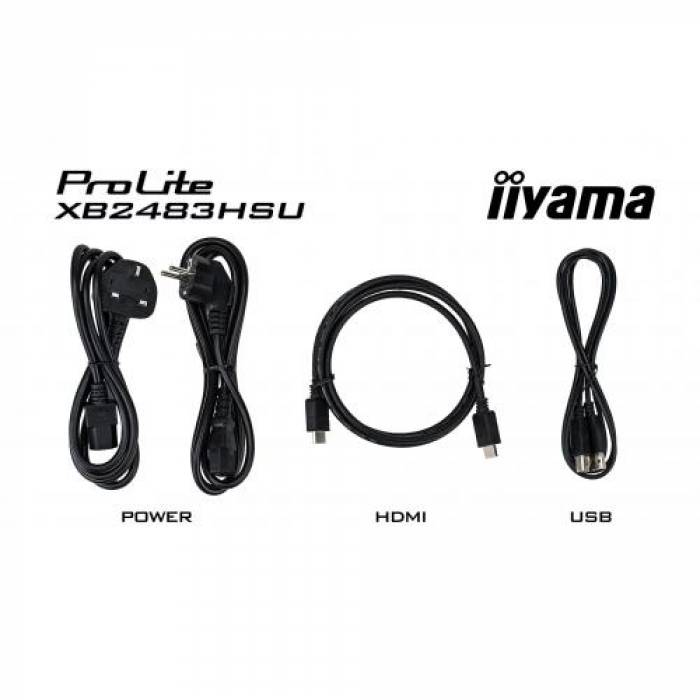 Monitor LED Iiyama ProLite XB2483HSU-B5, 23.8inch, 1920x1080, 4ms GTG, Black