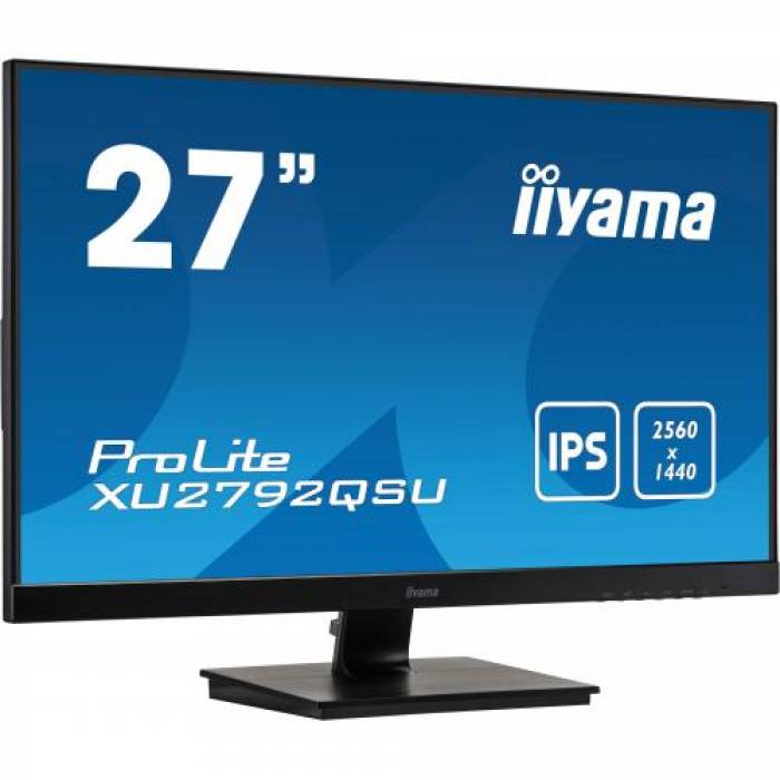 Monitor LED IIyama ProLite XU2792QSU-B1, 27inch, 2560x1440, 5ms GTG, Black