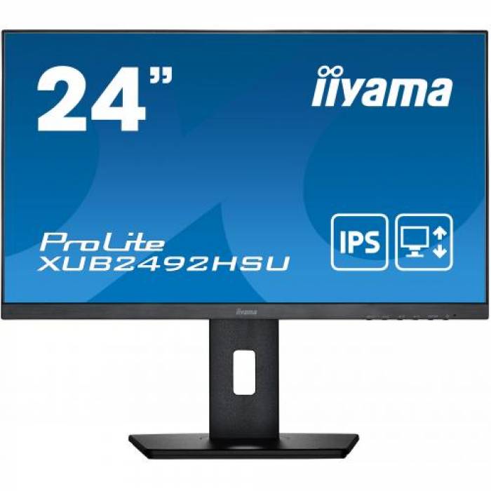 Monitor LED Iiyama ProLite XUB2492HSU-B5, 23.8inch, 1920x1080, 4ms GTG, Black