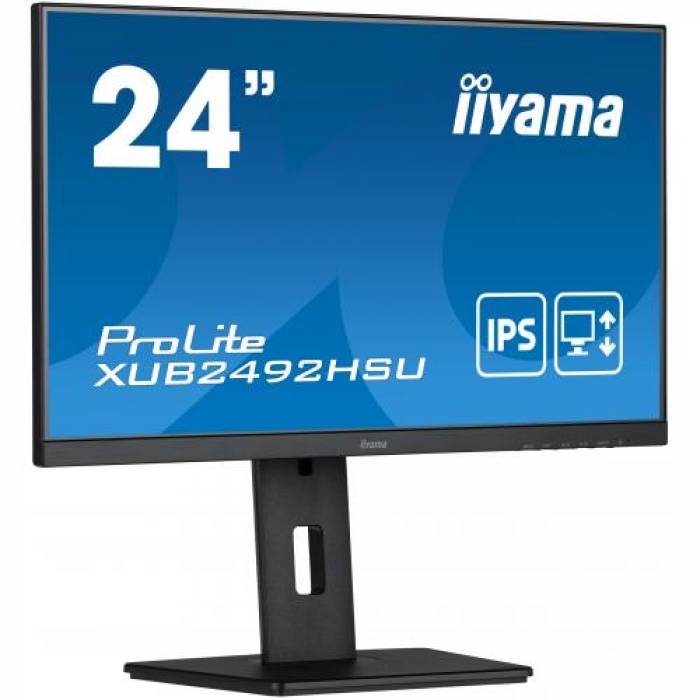 Monitor LED Iiyama ProLite XUB2492HSU-B5, 23.8inch, 1920x1080, 4ms GTG, Black