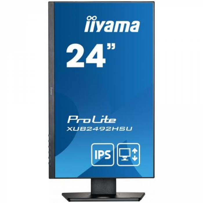 Monitor LED Iiyama ProLite XUB2492HSU-B5, 23.8inch, 1920x1080, 4ms GTG, Black