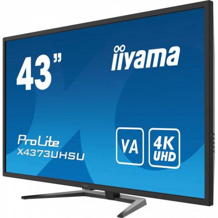 Monitor LED  IIyama X4373UHSU-B1, 43inch, 3840x2160, 3ms, Black