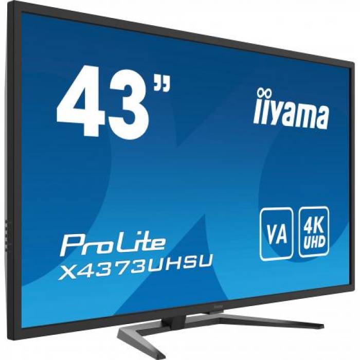 Monitor LED  IIyama X4373UHSU-B1, 43inch, 3840x2160, 3ms, Black