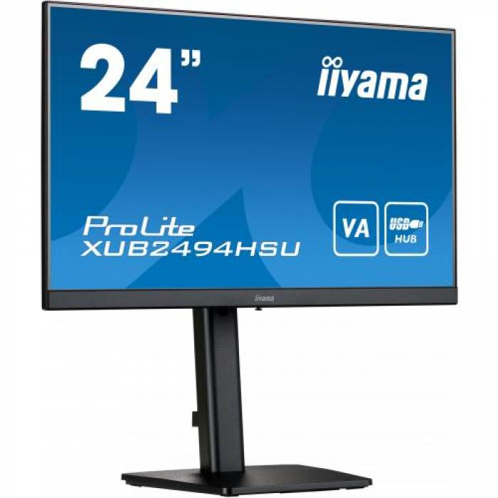 Monitor LED Iiyama XUB2494HSU-B2, 24inch, 1920x1080, 4ms, Black