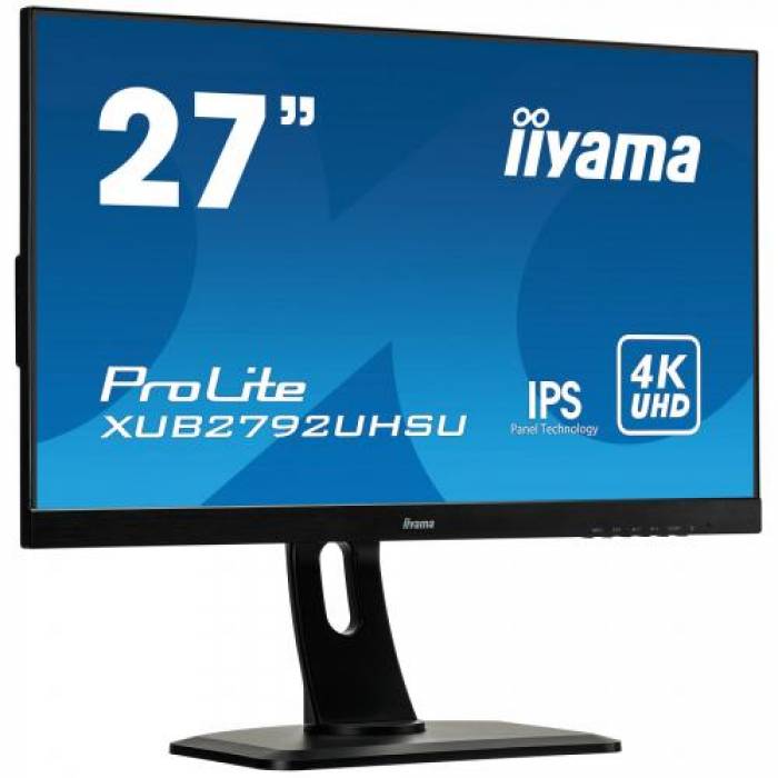 Monitor LED Iiyama XUB2792UHSU-B1, 27inch, 3840x2160, 4ms, Black