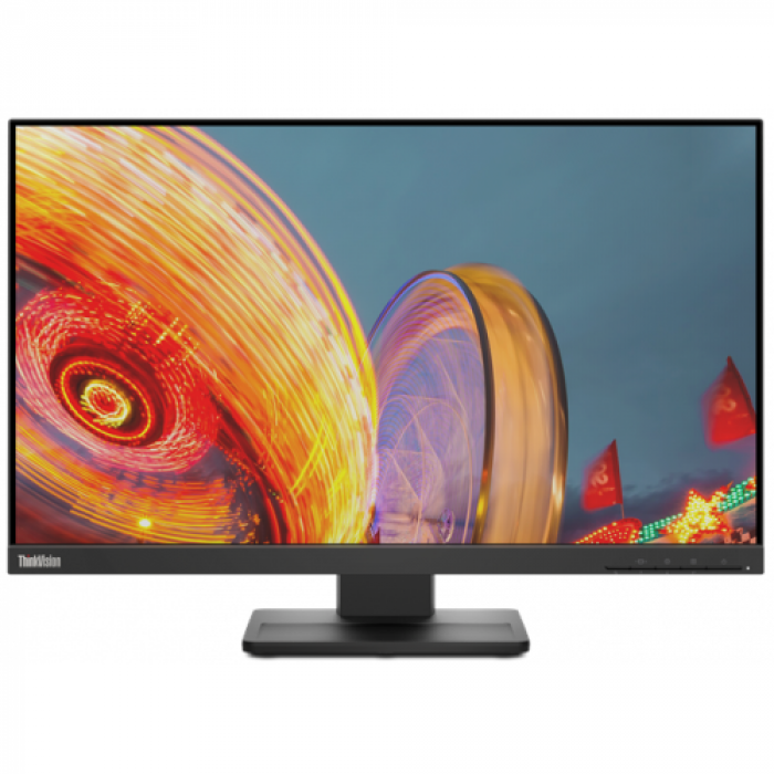 Monitor LED Lenovo ThinkVision E24q-20, 24inch, 2560x1440, 4ms GTG, Raven Black