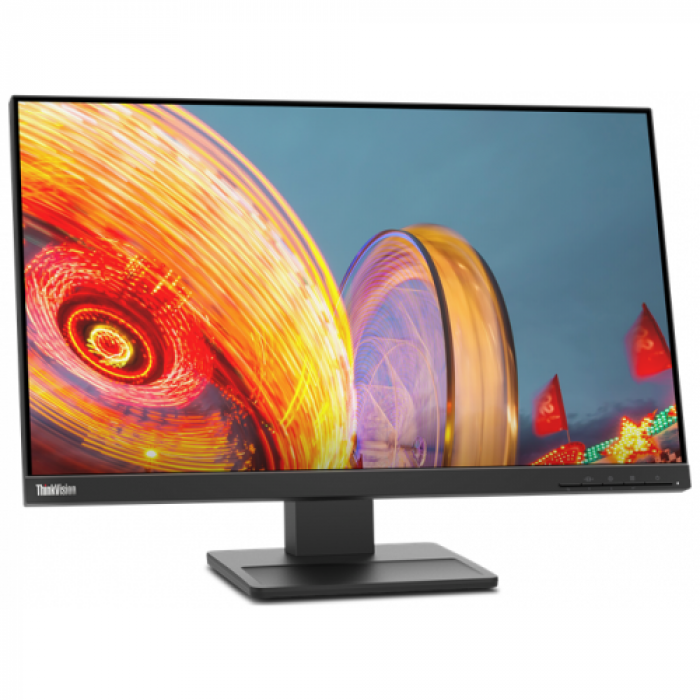 Monitor LED Lenovo ThinkVision E24q-20, 24inch, 2560x1440, 4ms GTG, Raven Black