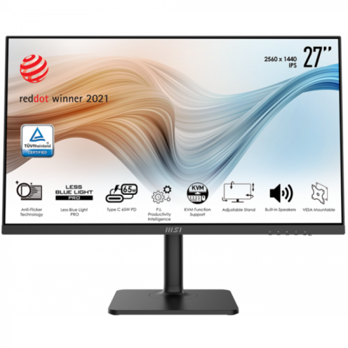 Monitor LED MSI Modern MD272QP, 27inch, 2560x1440, 4ms, Black