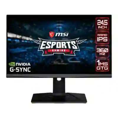 Monitor LED MSI Oculux NXG253R, 24.5inch, 1920x1080, 1ms GTG, Negru