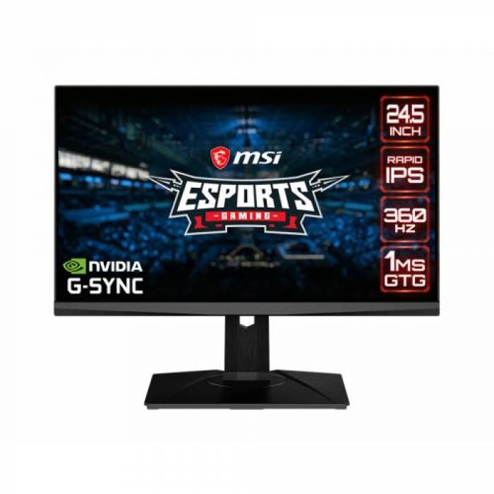 Monitor LED MSI Oculux NXG253R, 24.5inch, 1920x1080, 1ms GTG, Negru