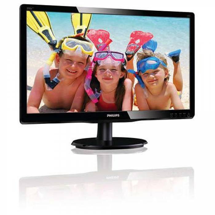 Monitor LED Philips 200V4LAB2/00, 19.5inch, 1600x900, 5ms, Black