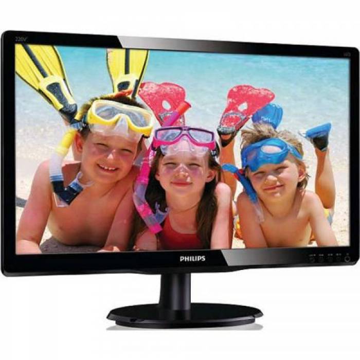 Monitor LED Philips 220V4LSB, 22inch, 1680x1050, 5ms, Black
