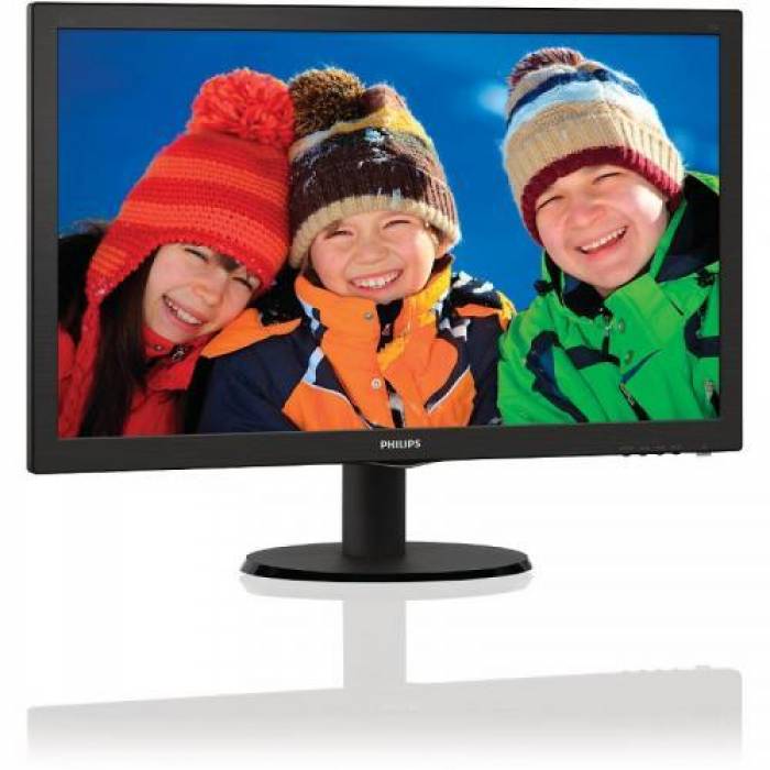 Monitor LED Philips 223V5LSB2/62, 21.5inch, 1920x1080, 5ms, Black