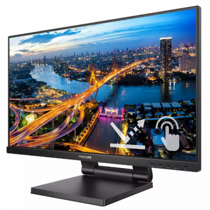 Monitor LED Philips 242B1TC/00, 23.8inch Touch, 1920x1080, 4 ms GTG, Black