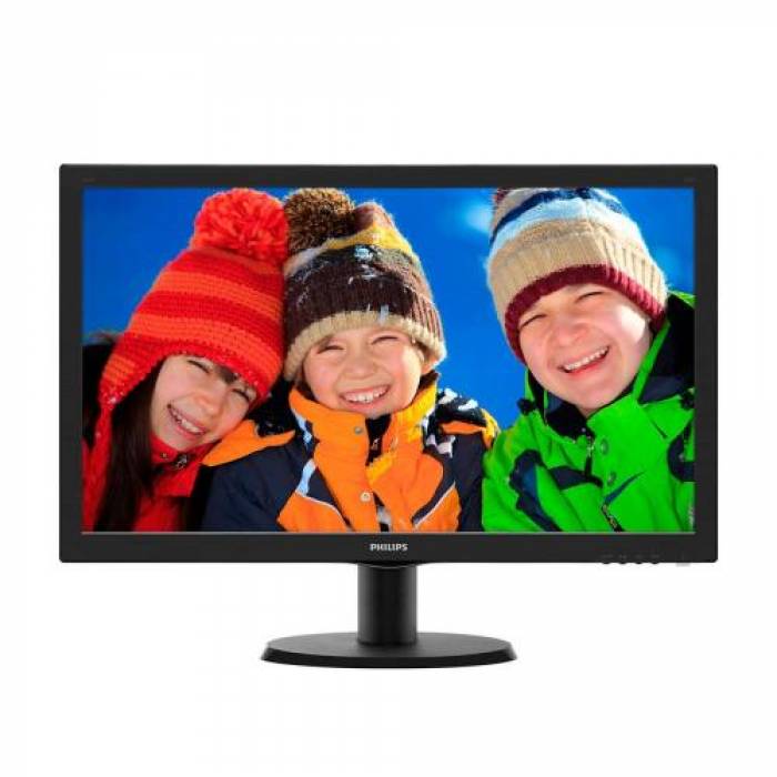 Monitor LED Philips 243V5LHSB, 23.6inch, 1920x1080, 1ms GTG, Black