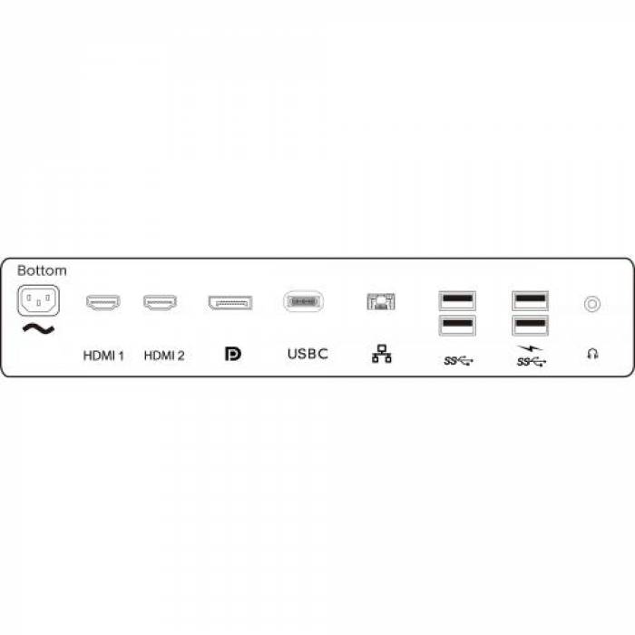 Monitor LED Philips 328P6VUBREB, 31.5inch, 3840x2160, 4ms GTG, Black-Silver