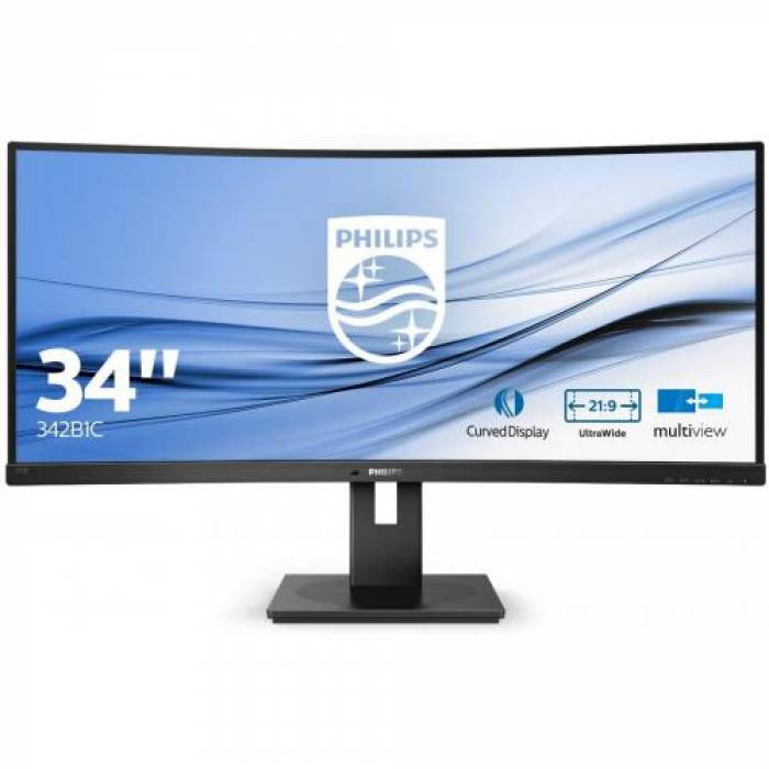 Monitor LED Philips 342B1C/00, 34inch, 2560x1080, 5ms, Black