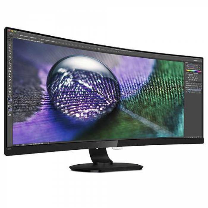 Monitor LED Philips 349P7FUBEB, 34inch, 3440x1440, 4ms GTG, Black, 