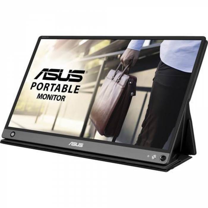 Monitor LED Portabil Asus MB16AH, 15.6inch, 1920x1080, Silver-Black